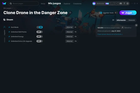 captura de pantalla de las trampas de Clone Drone in the Danger Zone