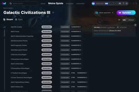 Galactic Civilizations III Cheats Screenshot