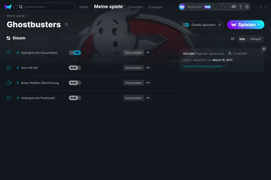 Ghostbusters Cheats Screenshot