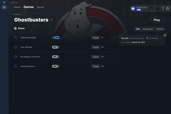 Ghostbusters cheats screenshot