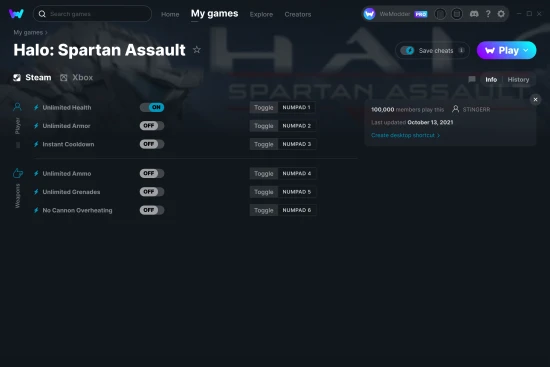 Halo: Spartan Assault cheats screenshot