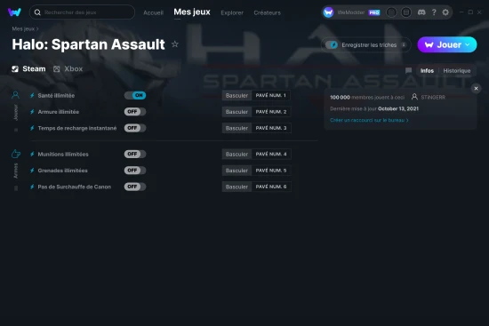 Capture d'écran de triches de Halo: Spartan Assault