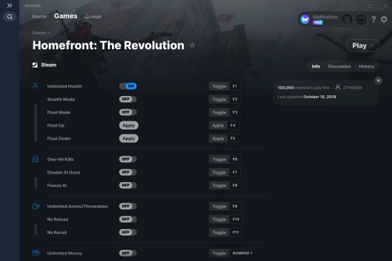 Homefront: The Revolution cheats screenshot