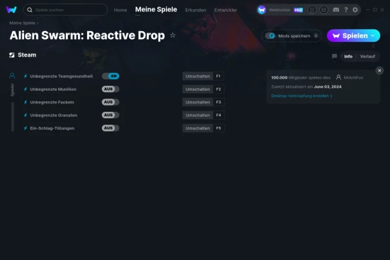 Alien Swarm: Reactive Drop Cheats Screenshot