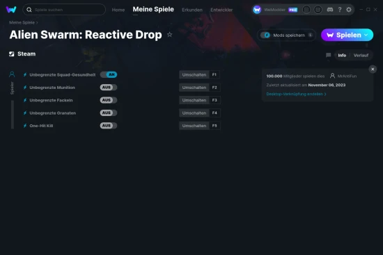Alien Swarm: Reactive Drop Cheats Screenshot