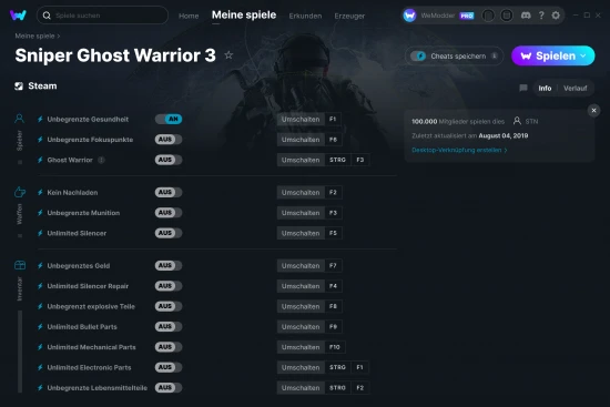 Sniper Ghost Warrior 3 Cheats Screenshot