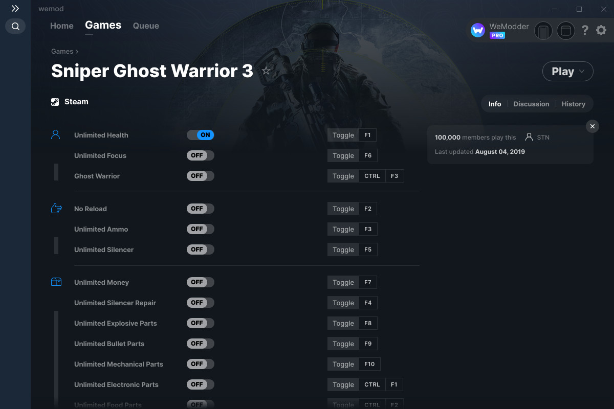 sniper ghost warrior 3 trainer unlock all weapons