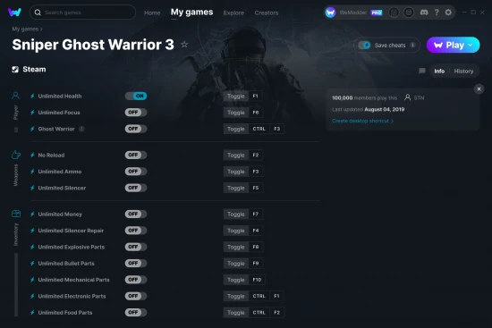 Sniper Ghost Warrior 3 cheats screenshot