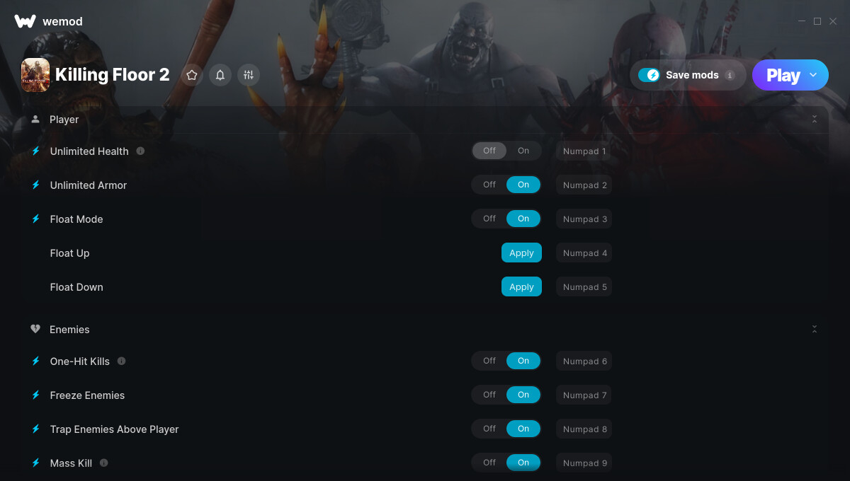 Killing Floor 2 Cheats And Trainer For Steam Trainers Wemod Community