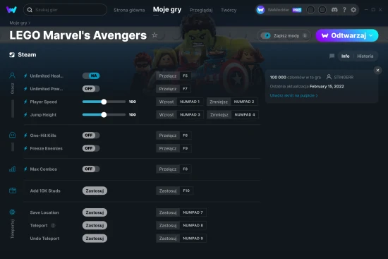 cheaty LEGO Marvel's Avengers zrzut ekranu