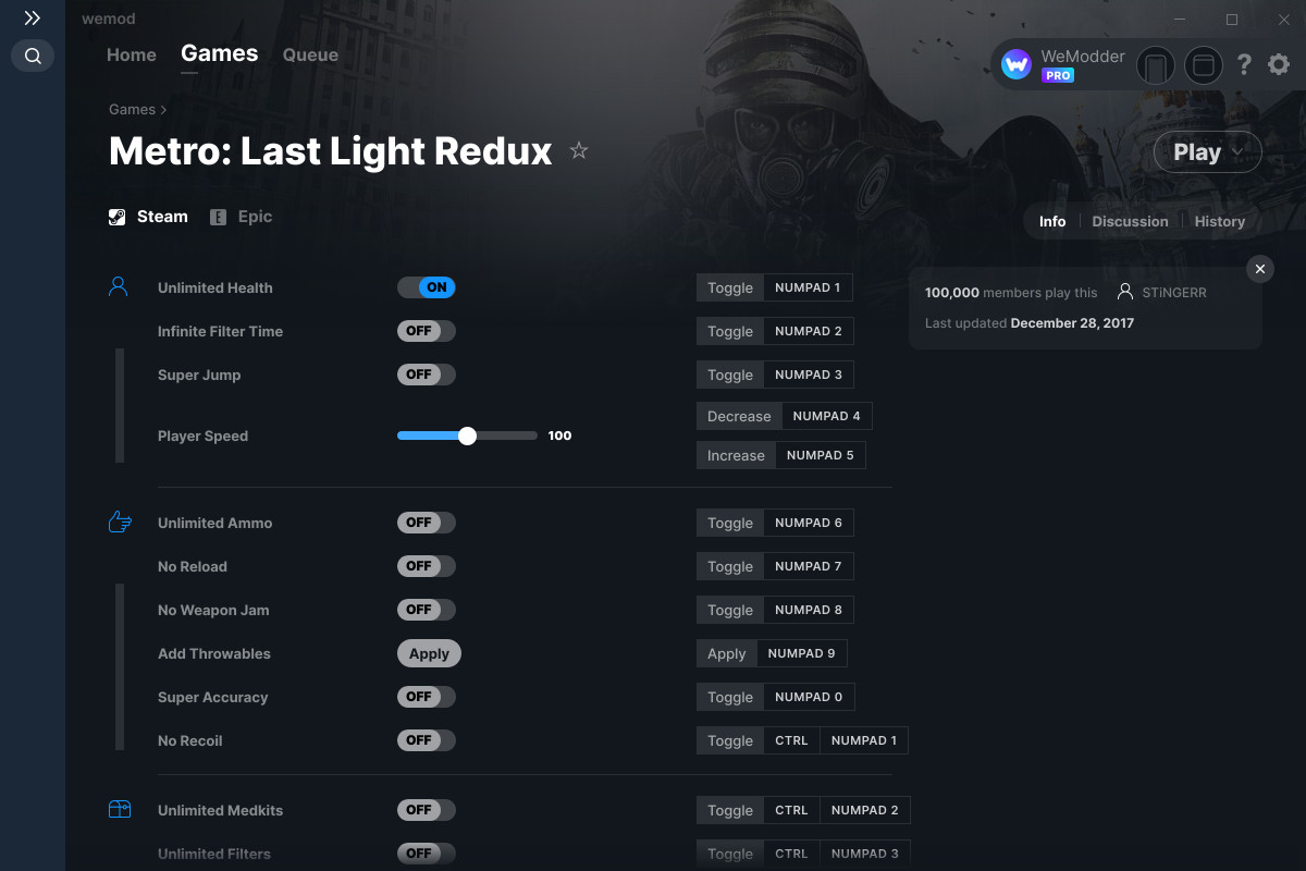 metro last light redux cheats pc