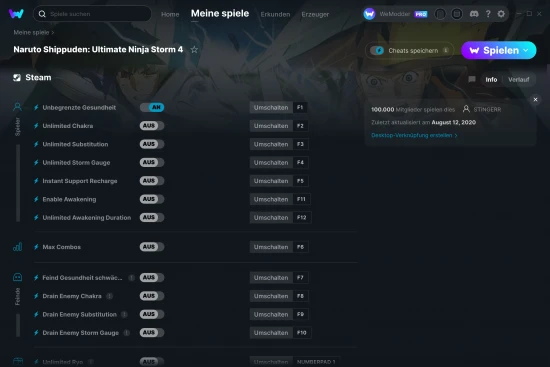 Naruto Shippuden: Ultimate Ninja Storm 4 Cheats Screenshot