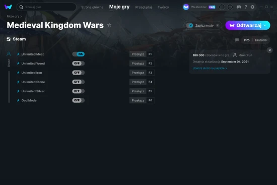 cheaty Medieval Kingdom Wars zrzut ekranu