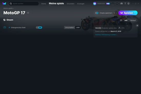 MotoGP 17 Cheats Screenshot