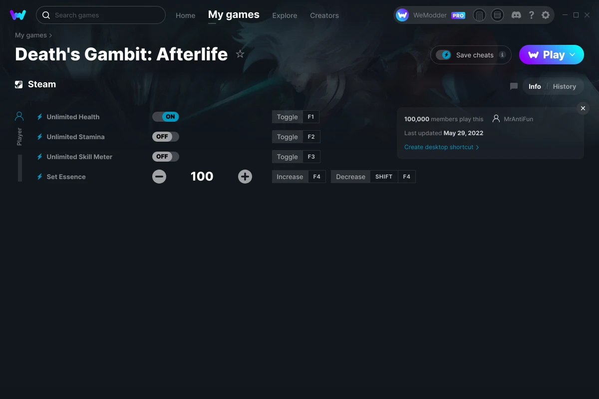 Death's Gambit: Afterlife Cheats & Trainers for PC