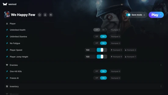 We Happy Few Cheats &amp; Trainers for PC | WeMod