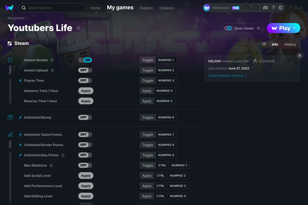 Youtubers Life Cheats & Trainers for PC | WeMod