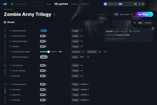 Zombie Army Trilogy cheats screenshot