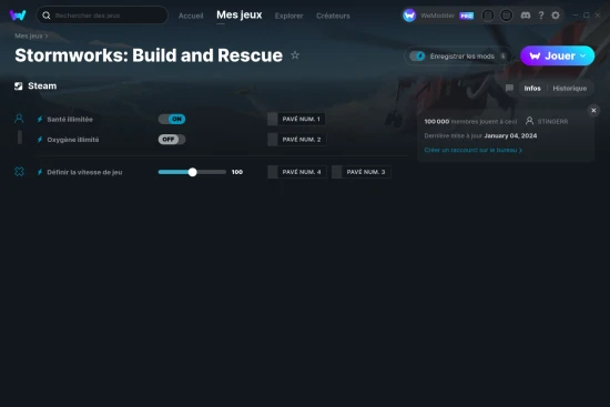 Capture d'écran de triches de Stormworks: Build and Rescue