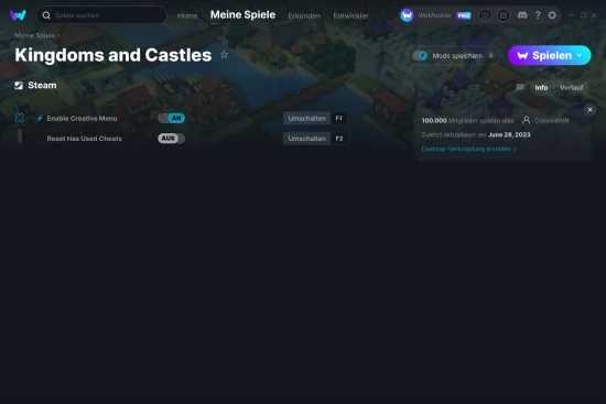 Kingdoms and Castles Cheats Screenshot