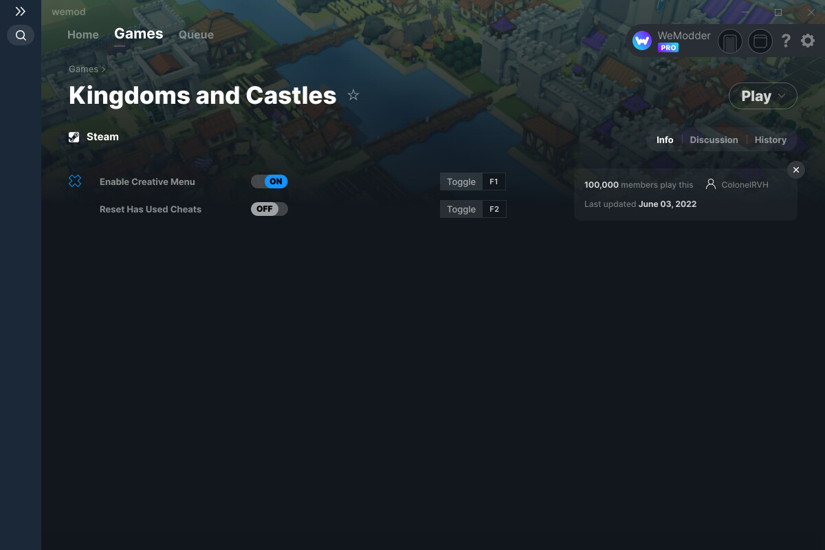 Kingdoms and Castles Cheats and Trainer for Steam Trainers WeMod Community