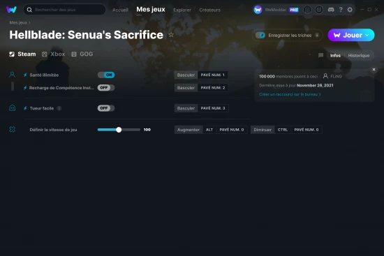 Capture d'écran de triches de Hellblade: Senua's Sacrifice