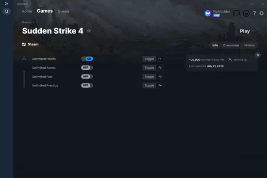 Sudden Strike 4 cheats screenshot
