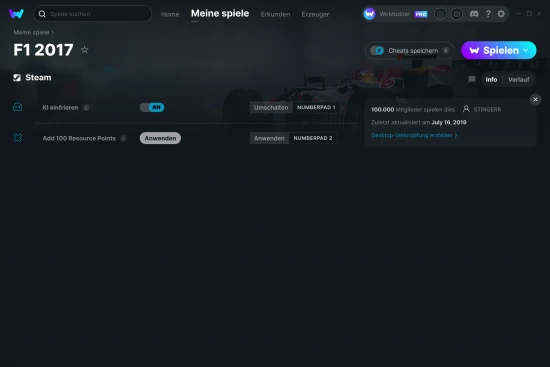 F1 2017 Cheats Screenshot