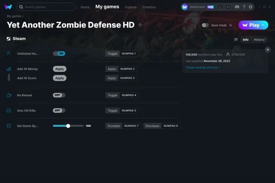 Yet Another Zombie Defense HD cheats screenshot