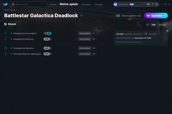Battlestar Galactica Deadlock Cheats Screenshot