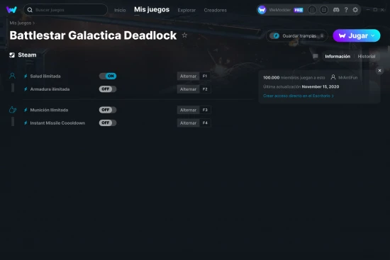 captura de pantalla de las trampas de Battlestar Galactica Deadlock