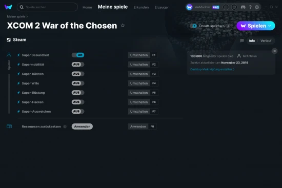 XCOM 2 War of the Chosen Cheats Screenshot