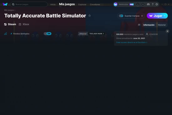 captura de pantalla de las trampas de Totally Accurate Battle Simulator