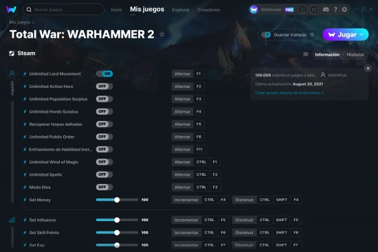 captura de pantalla de las trampas de Total War: WARHAMMER 2