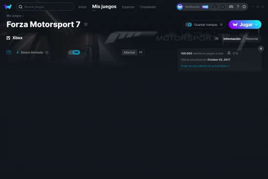 captura de pantalla de las trampas de Forza Motorsport 7