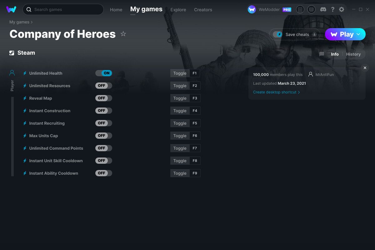 company of heroes cheat codes set sim rate