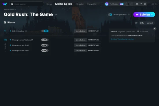 Gold Rush: The Game Cheats Screenshot