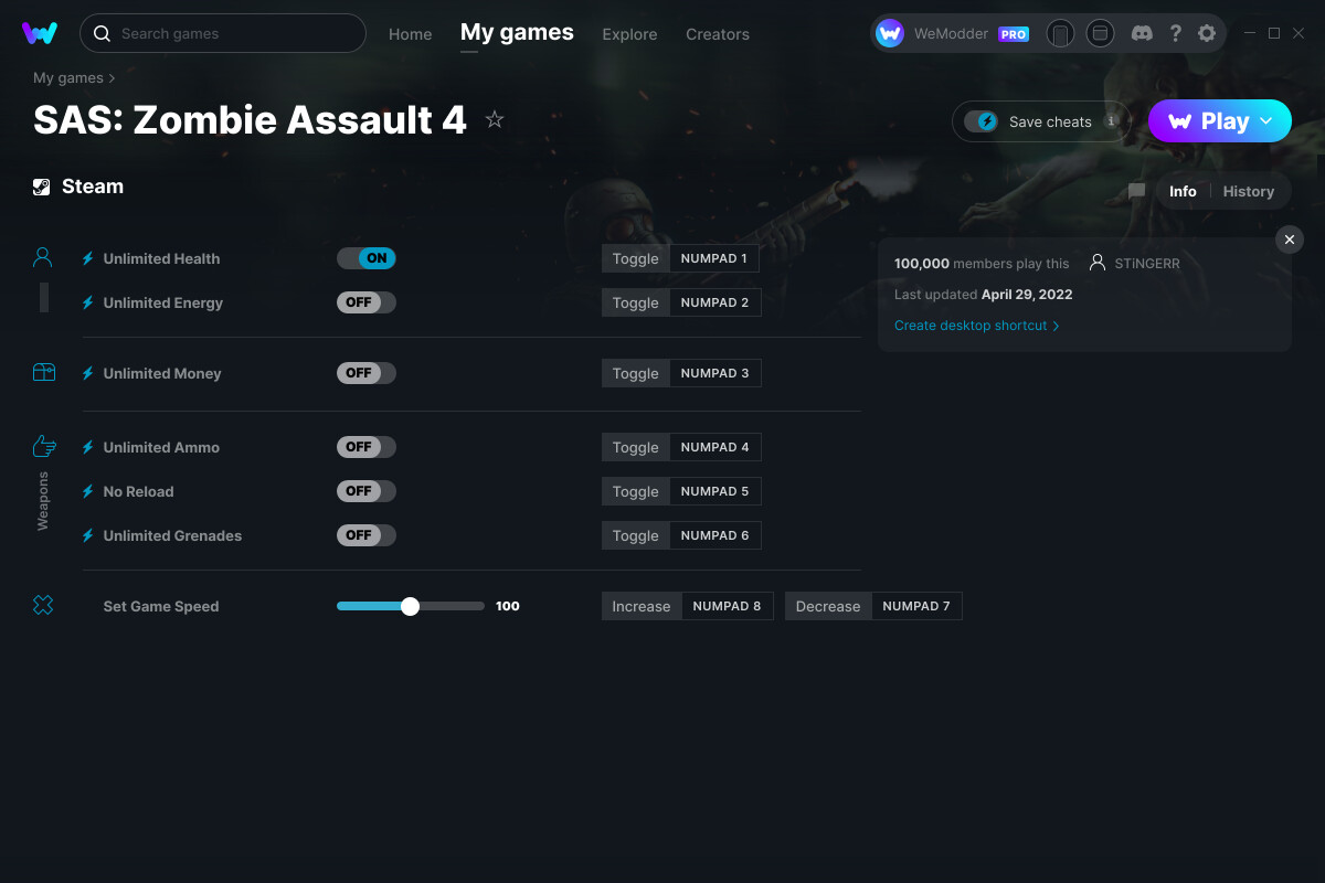 SAS Zombie Assault 4 Cheats and Trainer for Steam Trainers