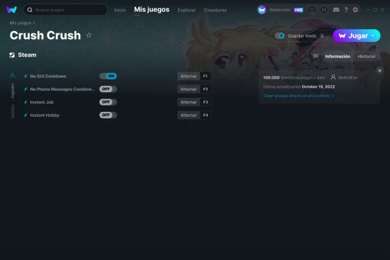 captura de pantalla de las trampas de Crush Crush