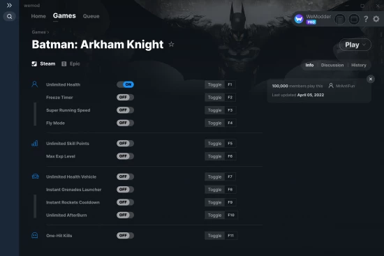 Batman: Arkham Knight cheats screenshot