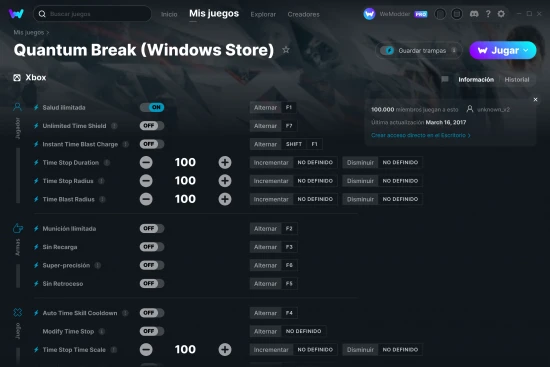 captura de pantalla de las trampas de Quantum Break (Windows Store)
