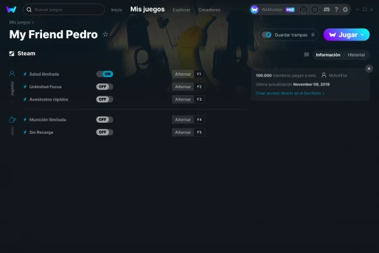 captura de pantalla de las trampas de My Friend Pedro