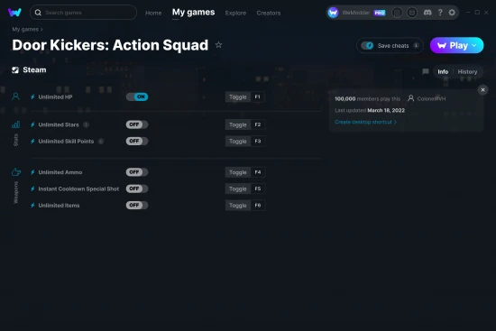 Door Kickers: Action Squad cheats screenshot
