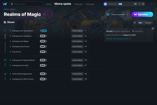 Realms of Magic Cheats Screenshot