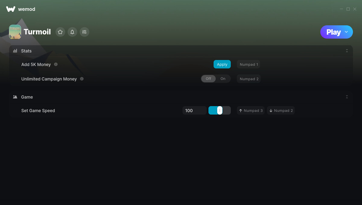 Turmoil Cheats and Trainer for Steam - Trainers - WeMod Community