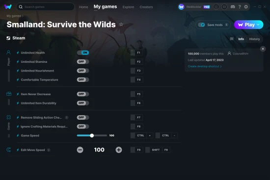 Smalland: Survive the Wilds cheats screenshot