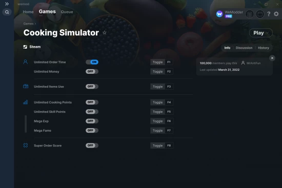 Cooking Simulator cheats screenshot