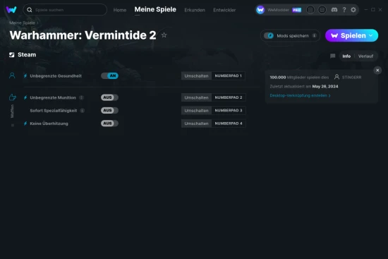 Warhammer: Vermintide 2 Cheats Screenshot
