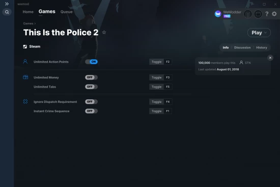 This Is the Police 2 cheats screenshot