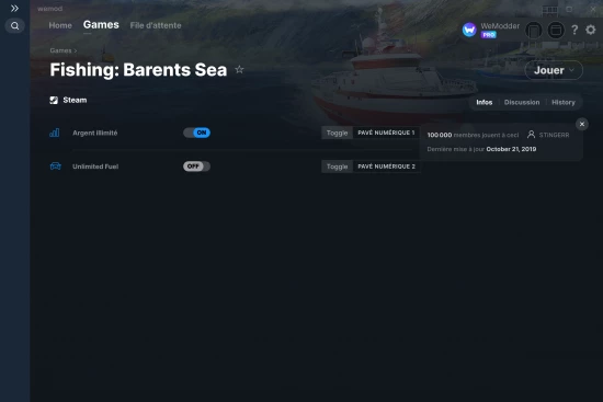Capture d'écran de triches de Fishing: Barents Sea
